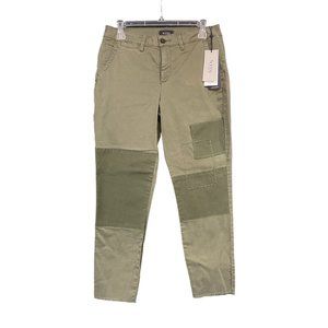 NYDJ Women's Skinny Chino Trousers, Reverse Patch, Olive Green Size US 8, BNWT